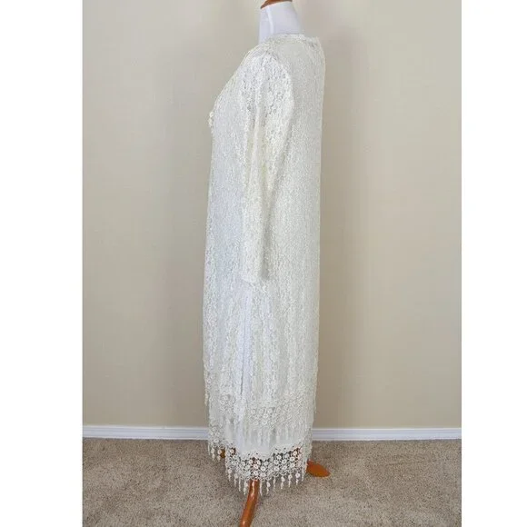 Vintage Magnet Art Lynn Yang Gauze Lace Dress and Jacket - M - Picture 4 of 14